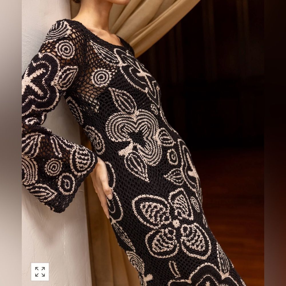 Cleobella KEILANI MIDI DRESS / BLACK XS NWT
